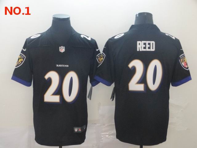 Men's Baltimore Ravens 20 Ed Reed Jesey NO.1;